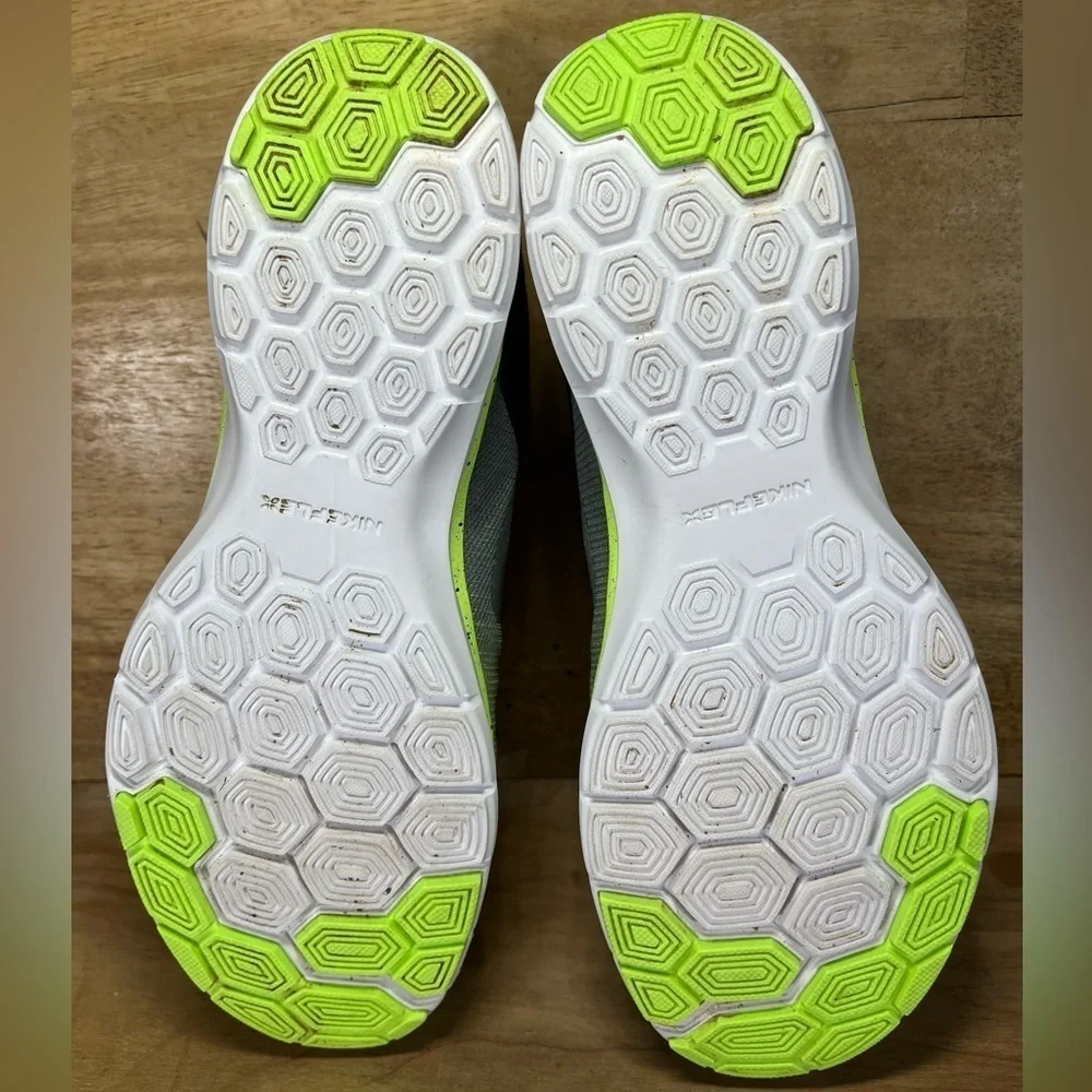Nike Flex Trainer 6 Womens Sz 8.5 Training Shoes Sneakers Gray Green 831578-006